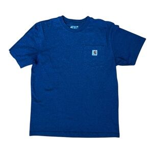 Carhartt Men’s Medium Loose Fit Blue Short Sleeve Shirt Pocket Tee
